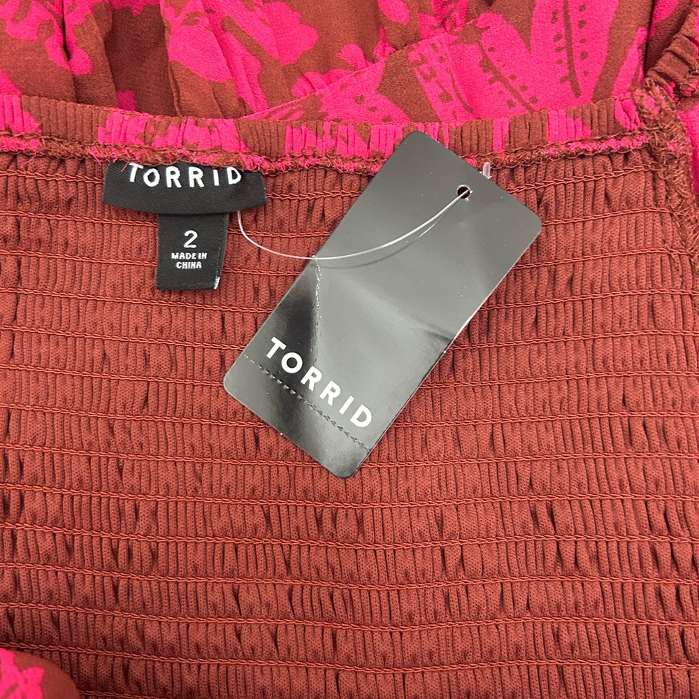 Torrid Burgundy Floral Maxi Dress - Picture 6 of 7